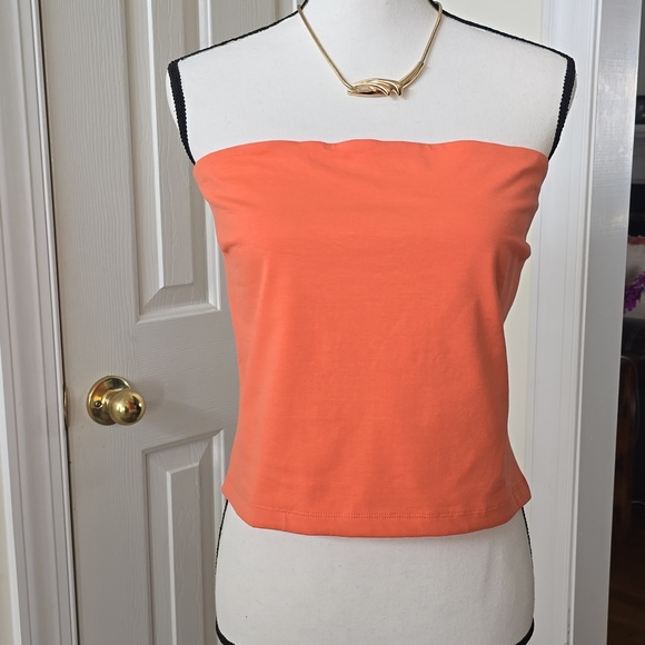 ARIZONA JEAN CO BRAND WOMEN'S JUNIOR SIZE ORANGE SUMMER STRAPLESS TUBE TOP XL - Picture 2 of 16
